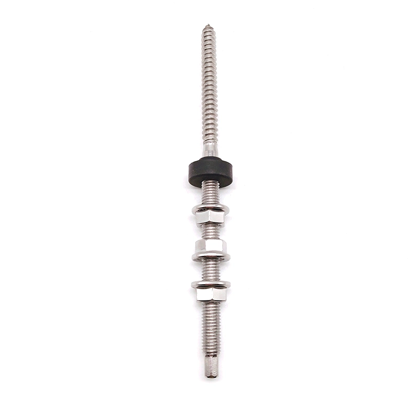 Steel M8 120mm/150mm Hanger Bolt with Three Hexagon Flange Nuts