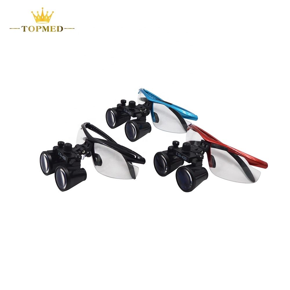 Instrumento quirúrgico Optico 3,5X Loppe Binocular Dental y Lupa LED Vidrio