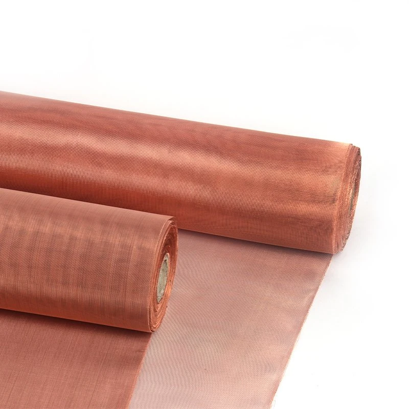 99.9% Pure Copper Wire Screen Fabric Dense Fine Mesh Cloth