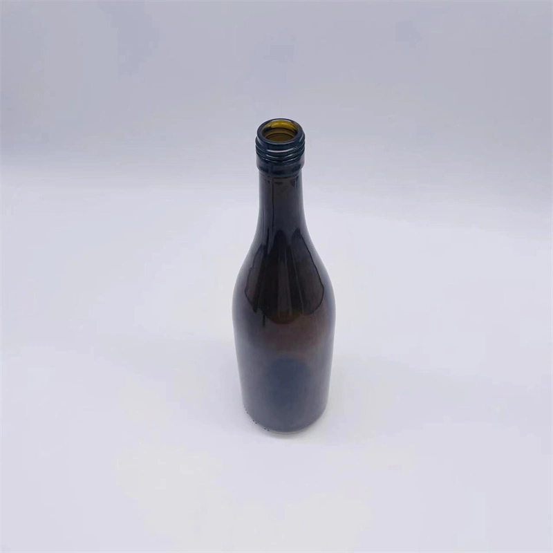 Factory Wholesale 750ml Empty Round Amber Green Clear Champagne Sparkling Wine Glass Bottles with Cork Lid
