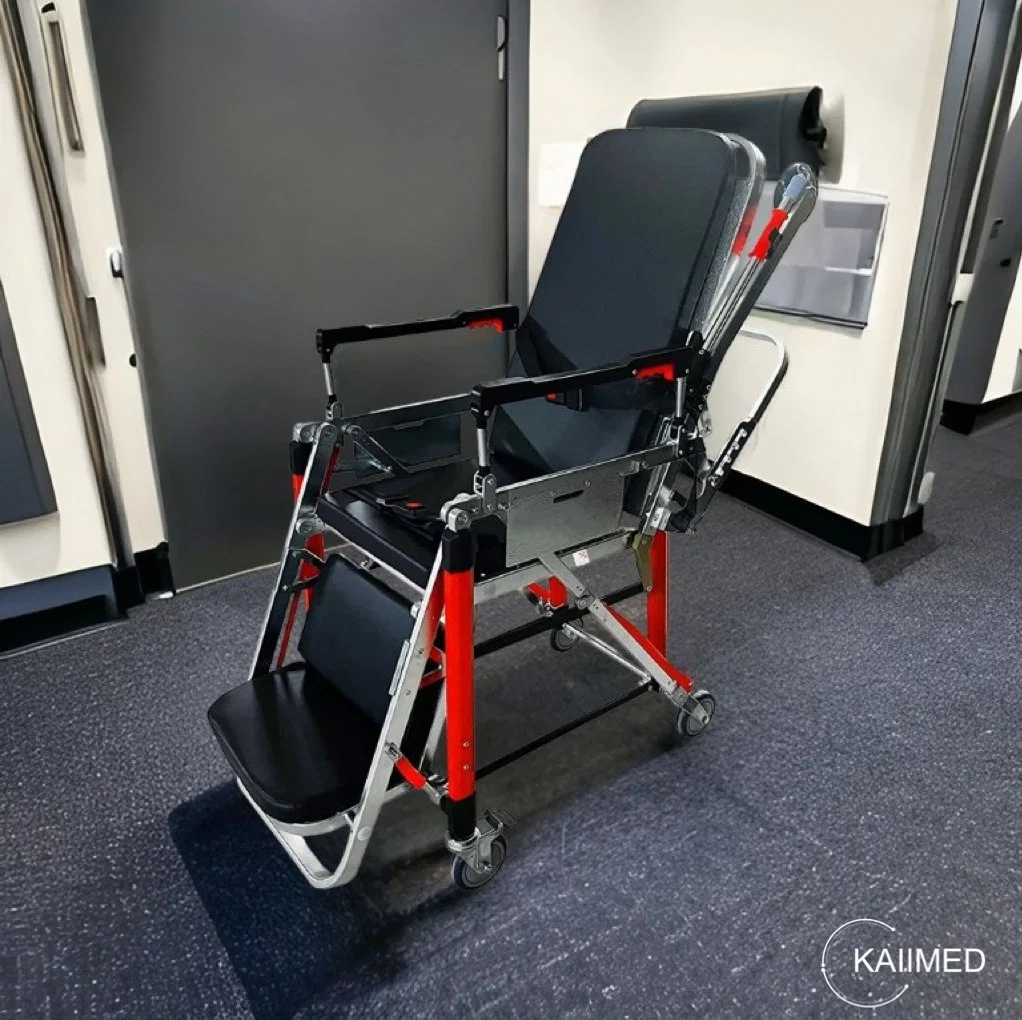 [MDK-D6 (I) ] chariot de brancard de chaise pliable et convertible activé Roulettes pour le transfert de secours d'urgence Escaliers utiliser comme mobilier d'hôpital