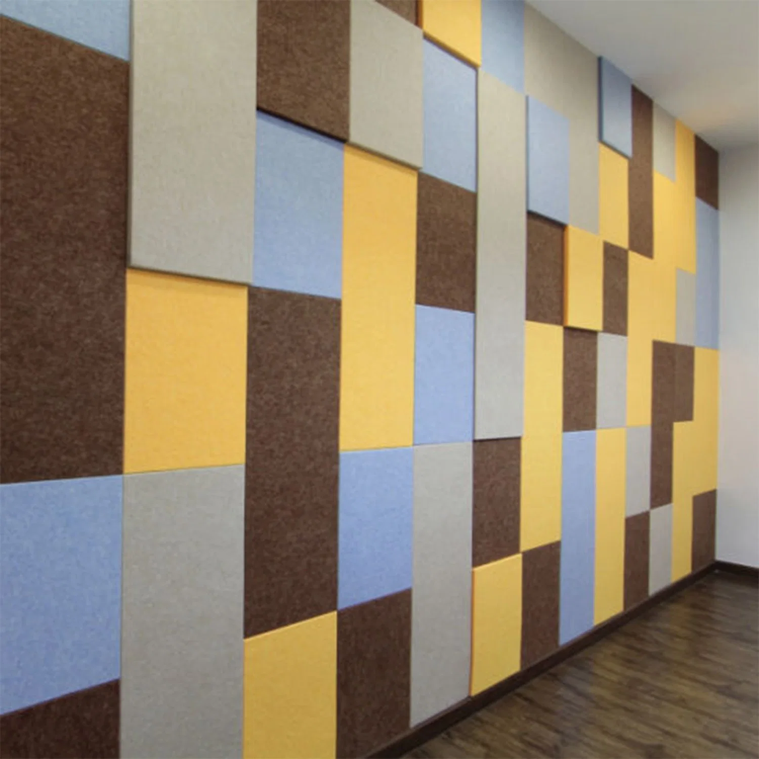 9mm de espessura Pet opcional sentida Biblioteca Escolar em decoração de interiores super isolamento acústico Placa Sound-Absorbing Clapboard na parede