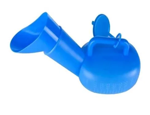 Urinal portátil de emergencia Accesorios de coche Universal Móvil WC Shrinkable Mini Botella DE ORINA para camping al aire libre (azul)