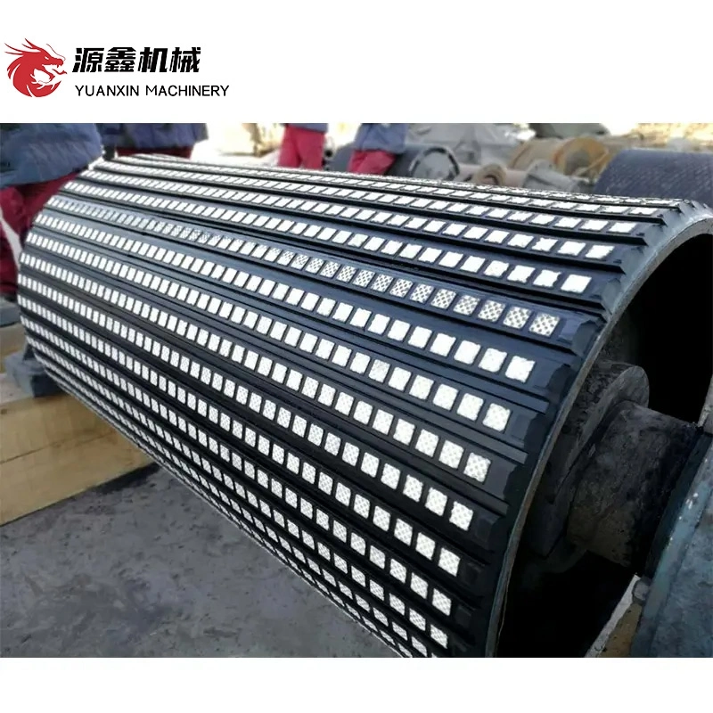 Hot - Selling Factory Belt Conveyor Drives Rubber - Covered Belt Pulley Drum