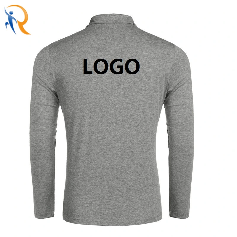 Nueva llegada del otoño ropa logotipo Cutomized Mens POLO MANGA LARGA