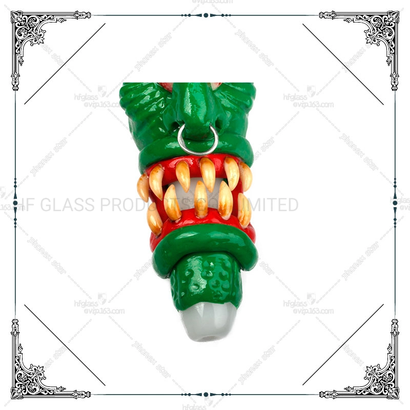 Wholesale/Supplier 3D Hand Painting Monster Glass Smoking Hand Pipe Tobacco Spoon Pipe Smoking Accessories