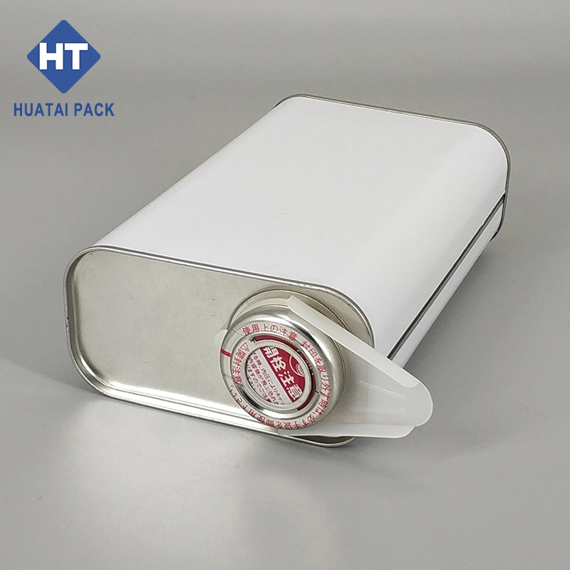 Customized Cheap Rectangular F-Style 1L Square Metal Tin Olive Oil Cans Used for Petrol Oil Chemicals, Manufacturer Sales