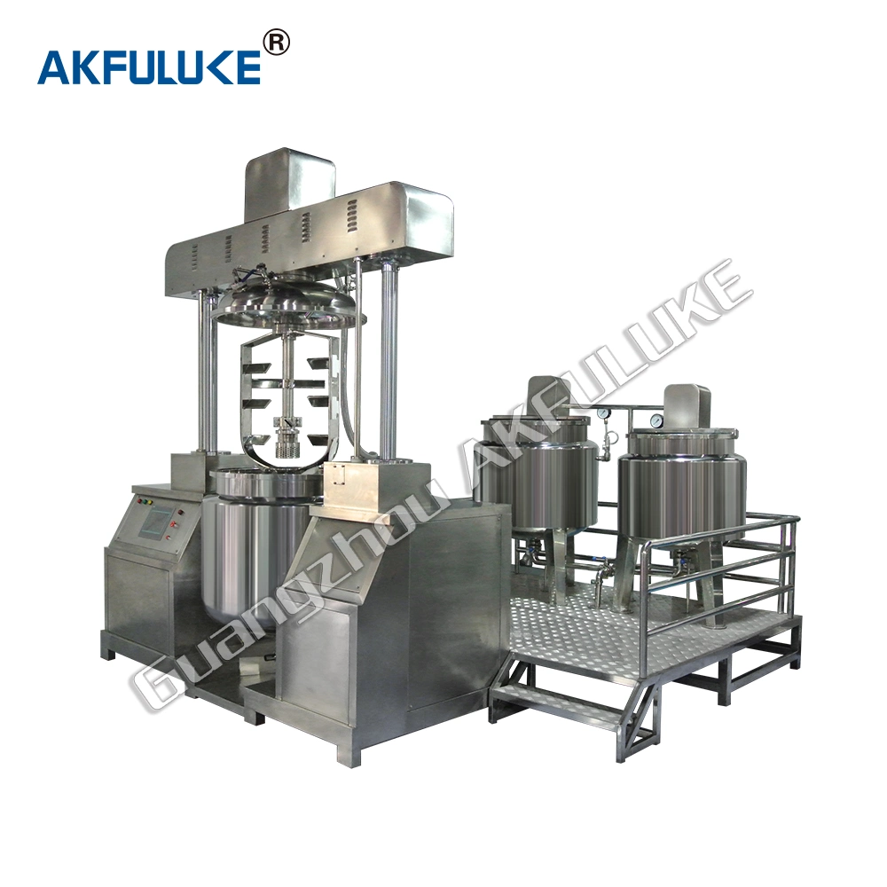 Akfuluke Chemical Pharmaceutical Vacuum emulsificante Homogenizador preço pasta de dentes Making Machine Tanque de mistura