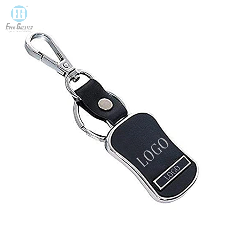 Custom Logo Leather Keychain Luxury Bottle Open