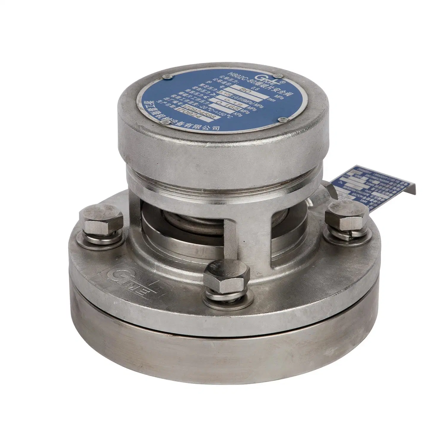 Chemical HCl Tanker Safety Valve 3inch, Stainless Steel Bursting Disc Safety Valve H802c-80