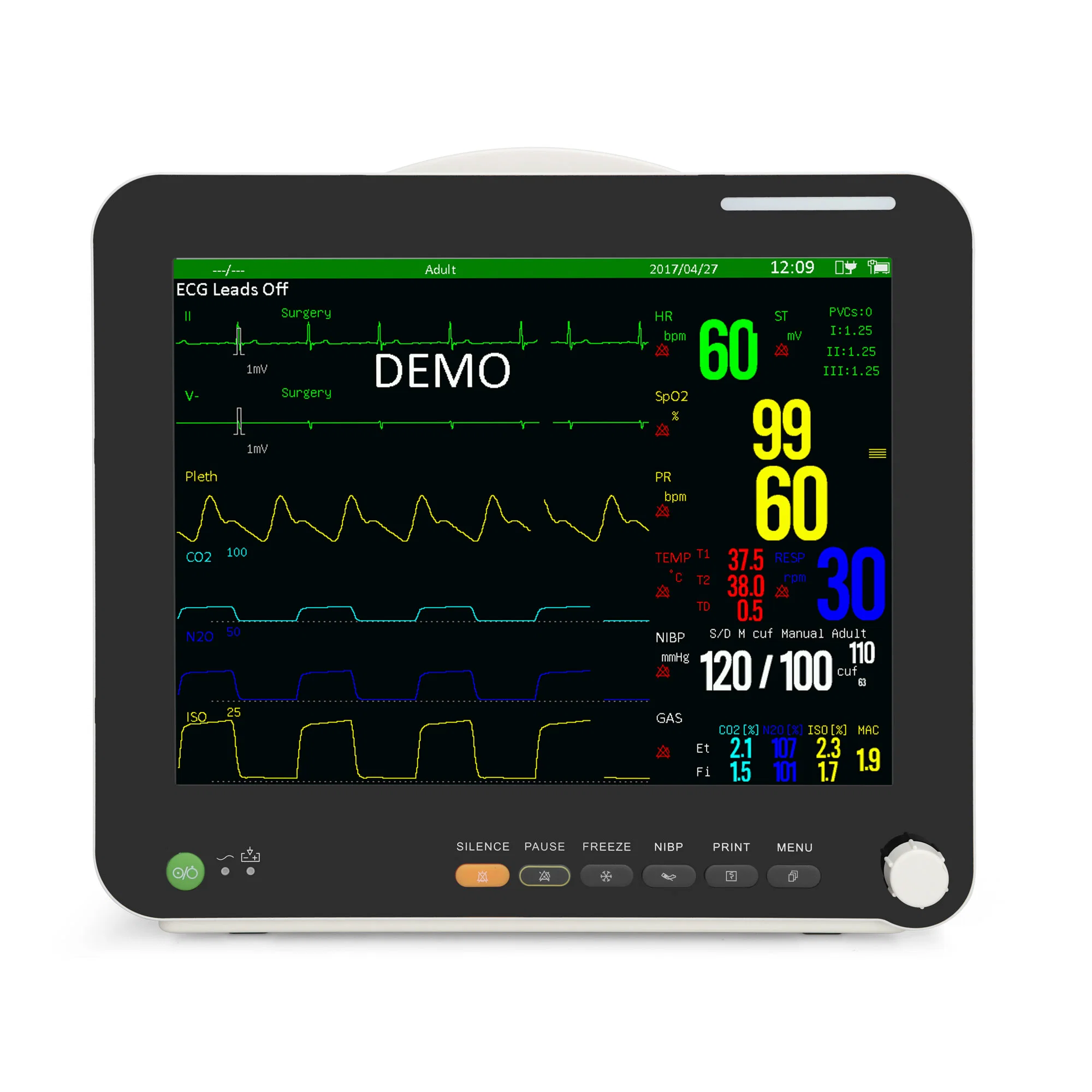 Sinnor 15inch Standard 6parameter Patient Monitor with Full Accessories for Adult Peadiatrict Neonatal and Veterinary Use Snp9000ia Factory Supply