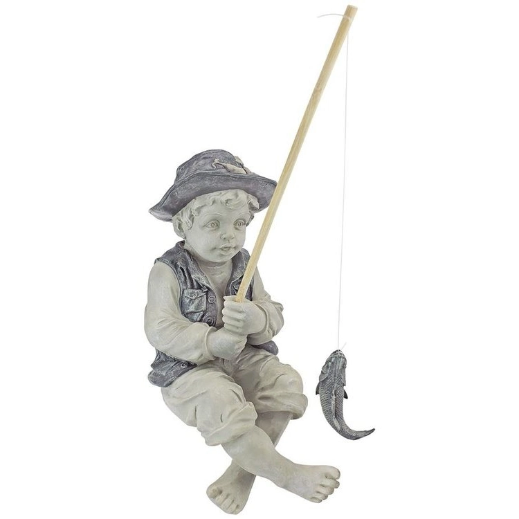 Resin Craft The Little Fisherman of Avignon Statue Fisherman Statue