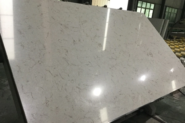 صمّم SF-6014 Carrara Gray ألواح الكوارتز هندسيًا لطاولة الأرضية على سطح الحائط سطح الزينة