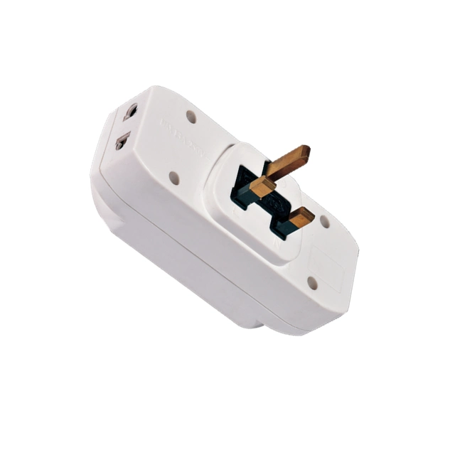 Adapter From UK Plug to Schuko 2 Pin Plug Converter