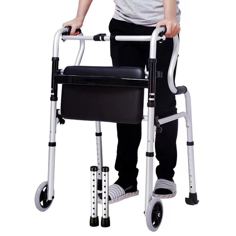 Chinese Wholesale/Suppliers Seat Height Adjustable Aluminum Adult Rollator Walker