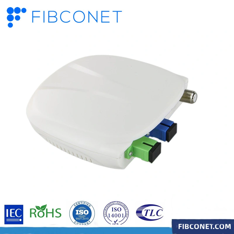 Récepteur fibre optique/optique CATV intérieur FTTH avec AGC et WDM