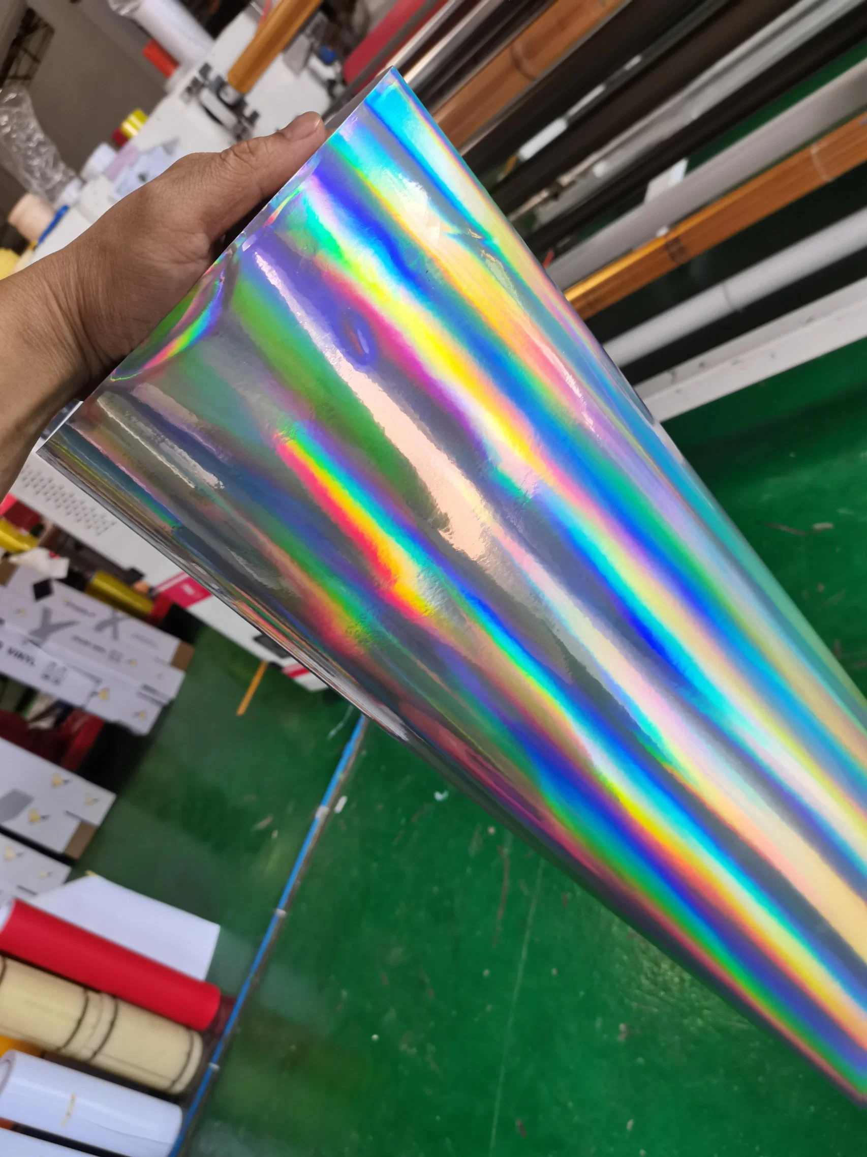 Eco-Solvent Printable Holographic Self Adhesive Vinyl Laser Adhesive Holographic Vinyl Sticker with Stronger Glue