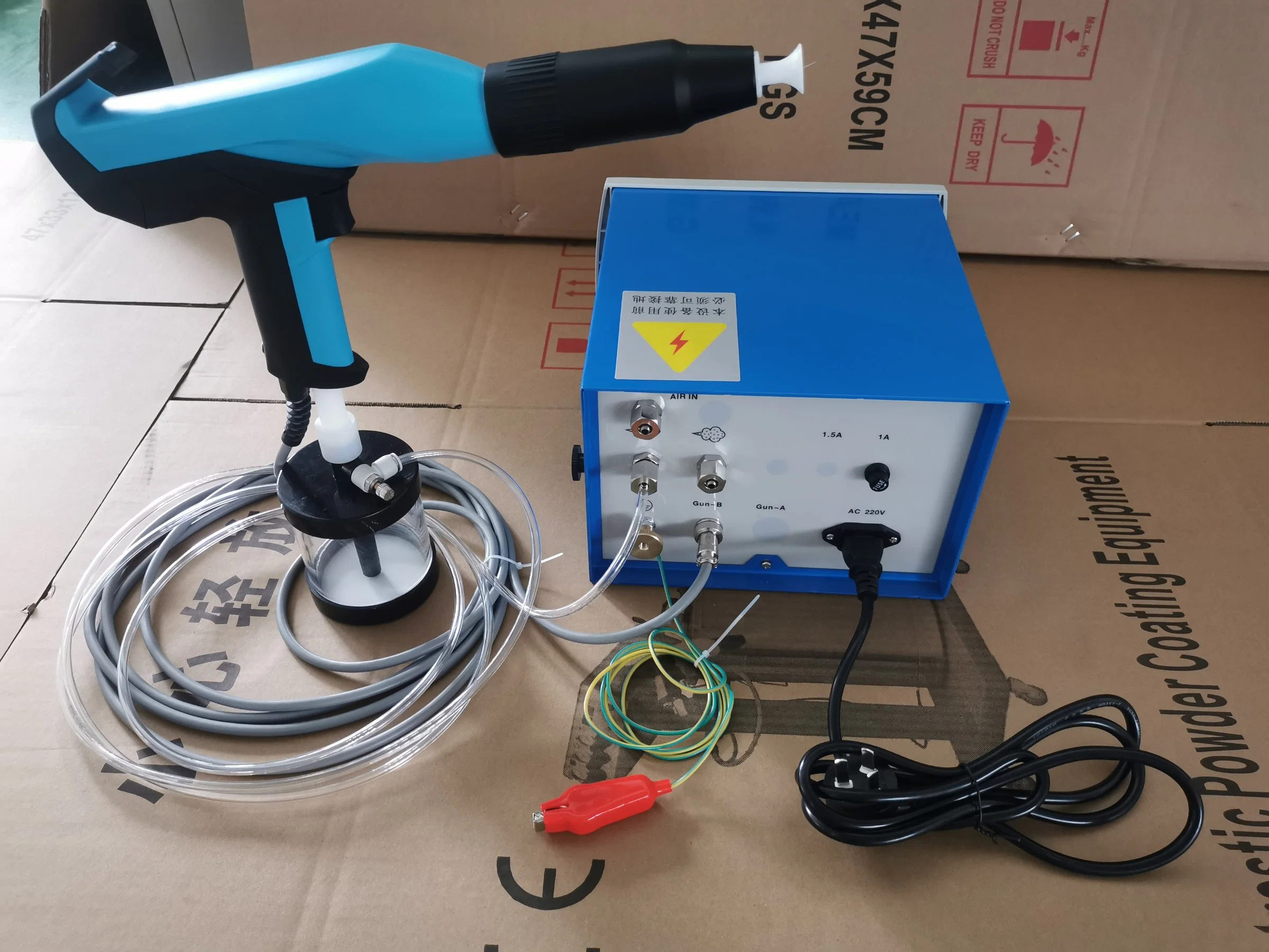 Máquina de pulverización portátil de polvo para la cubeta de pulverización de cubos de ruedas Modelo WX-258