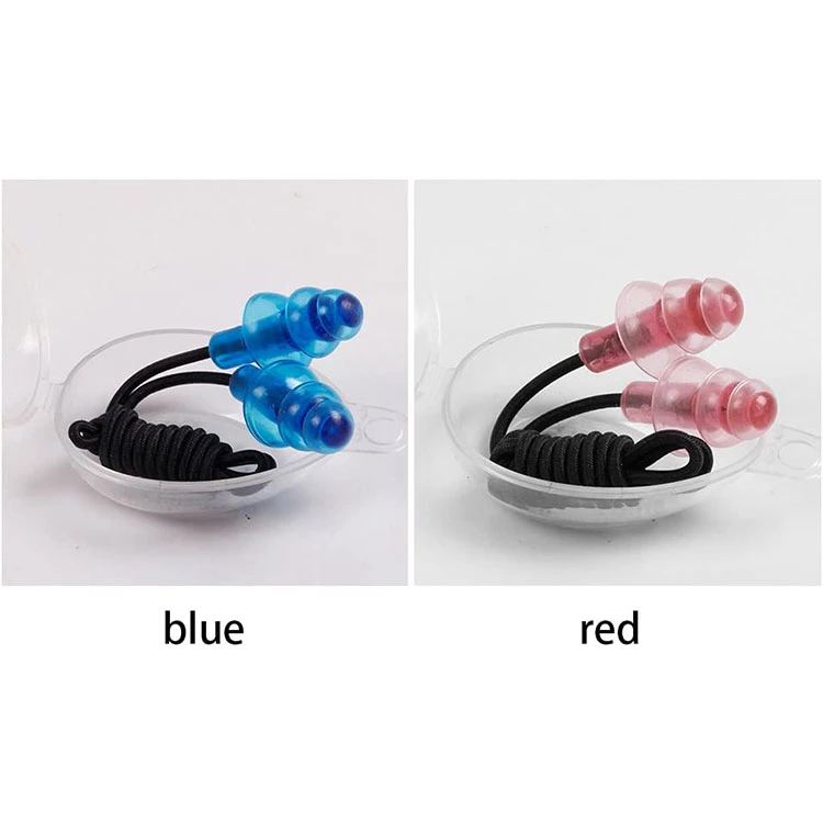 Silicone Corded String Hearing Safety Protection Noise Reduction Work Earplugs