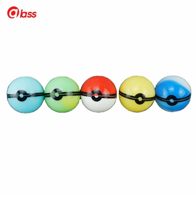 6ml Round Ball Silicone Smoking Paste Luminous Style Herb Poke Box