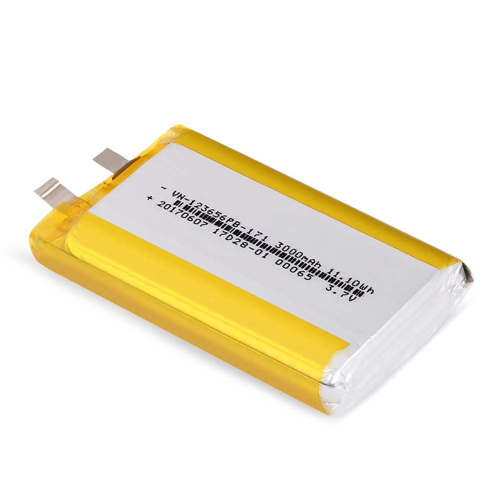 7,4 V 3000mAh batería de polímero Li-ion con Ce/RoHS/ONU38.3/MSDS