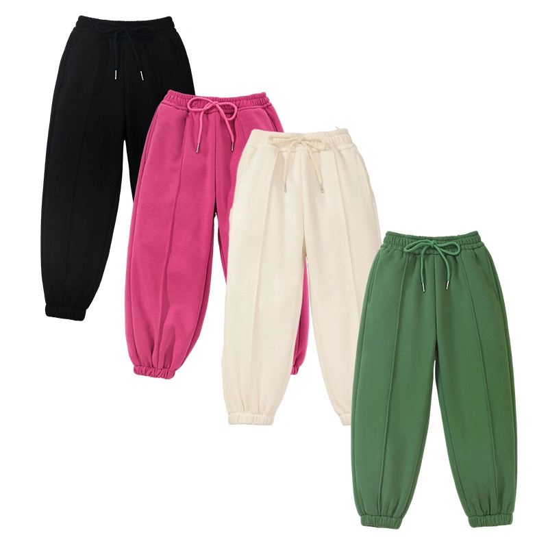 Children Clothing Kid Boy Girl Leisure Wear Cotton Fleece Sports Pants Jogging Pants