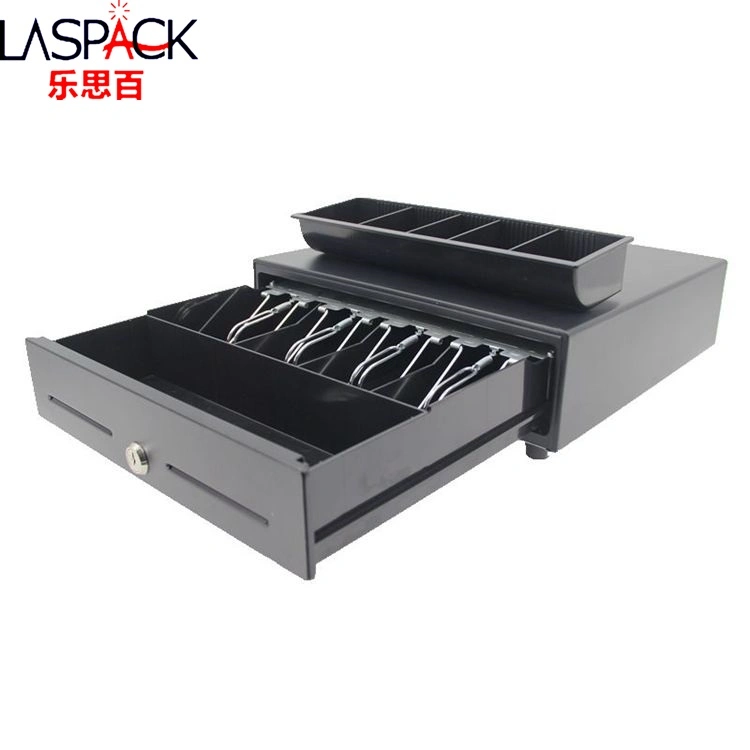 High quality/High cost performance  Electronic Big Cash Drawer Supermarket 330 4bills 4coins Rj11 12V Metal Tray Cash Register Drawer