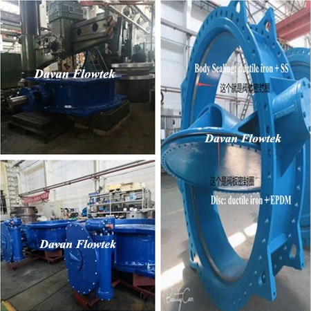 Electric Actuator Operated Ductile Cast Iron Ggg50 Flanged Double Eccentric Butterfly Valve