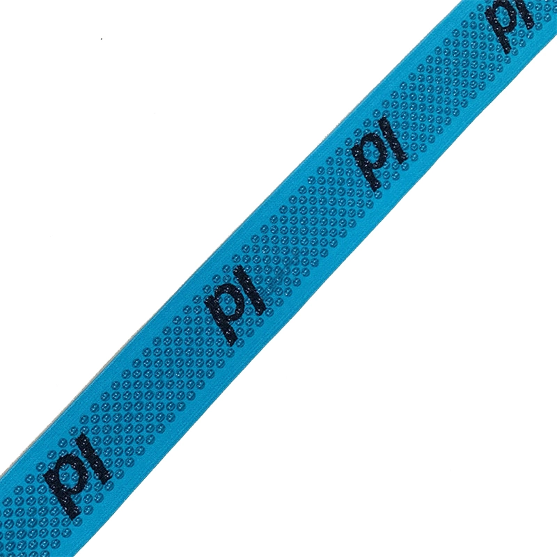 Non-Slip Customized Blue Elastic Clear Transparent Dots Silicone Gripper Elastic Rubber Band for Cycling Shorts