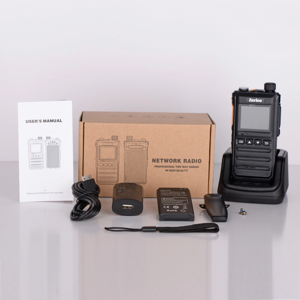 Inrico T640A 4G Lte Android Walkie Talkie Ptt IP GPS Two Way Radio 500 Miles Walkie Talkie Flashlight Display Screen