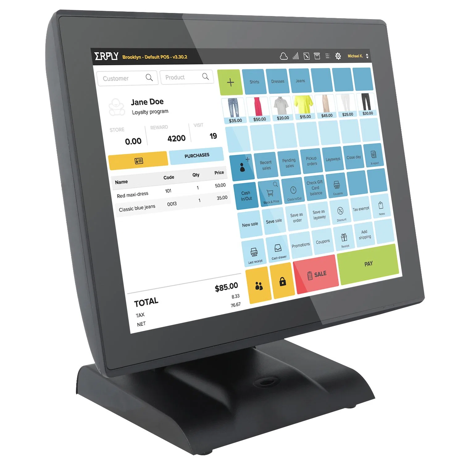 Ture Flat Screen WiFi All in One Payment POS Terminal