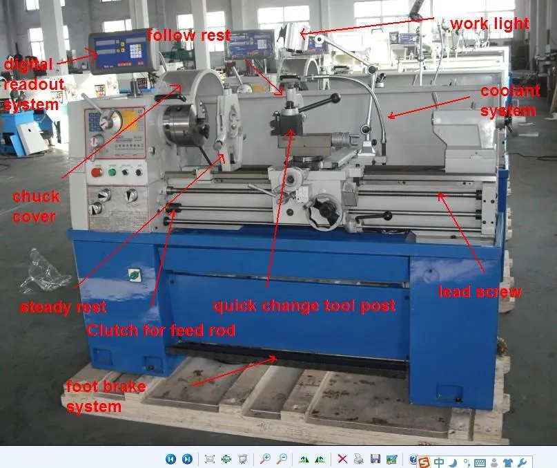 máquina de torno de banco de metal de alta precisión