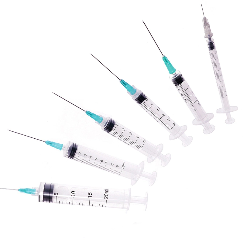 Sterile Disposable 3 Parts Syringe Medical 1ml/2ml/3ml/5ml/10ml Luer Lock Syringe