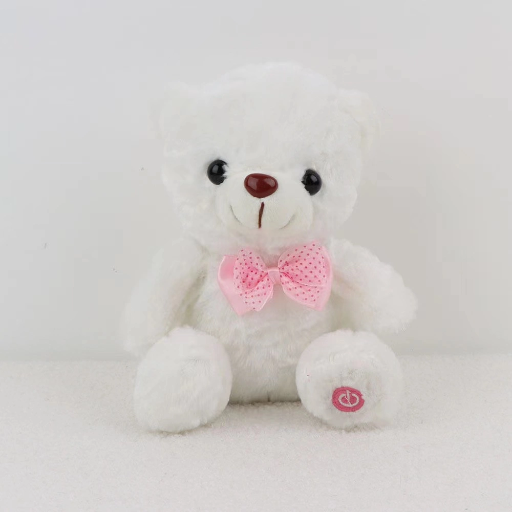 Glow Bear Doll Cross-Border Colorful Light Glowing Plush Toy Bow Tie Teddy Bear Built-in LED Gift