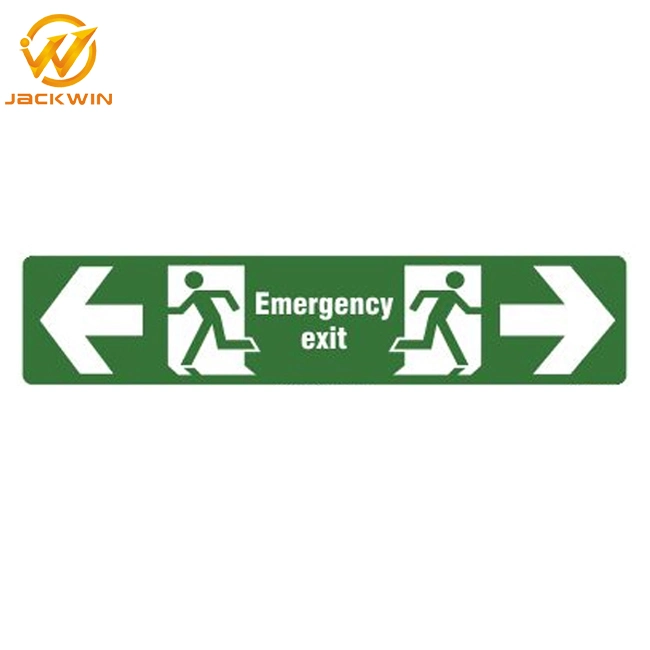 Plastic or Aluminum Customize Emergency Exit Fire Alarm Warning Sign