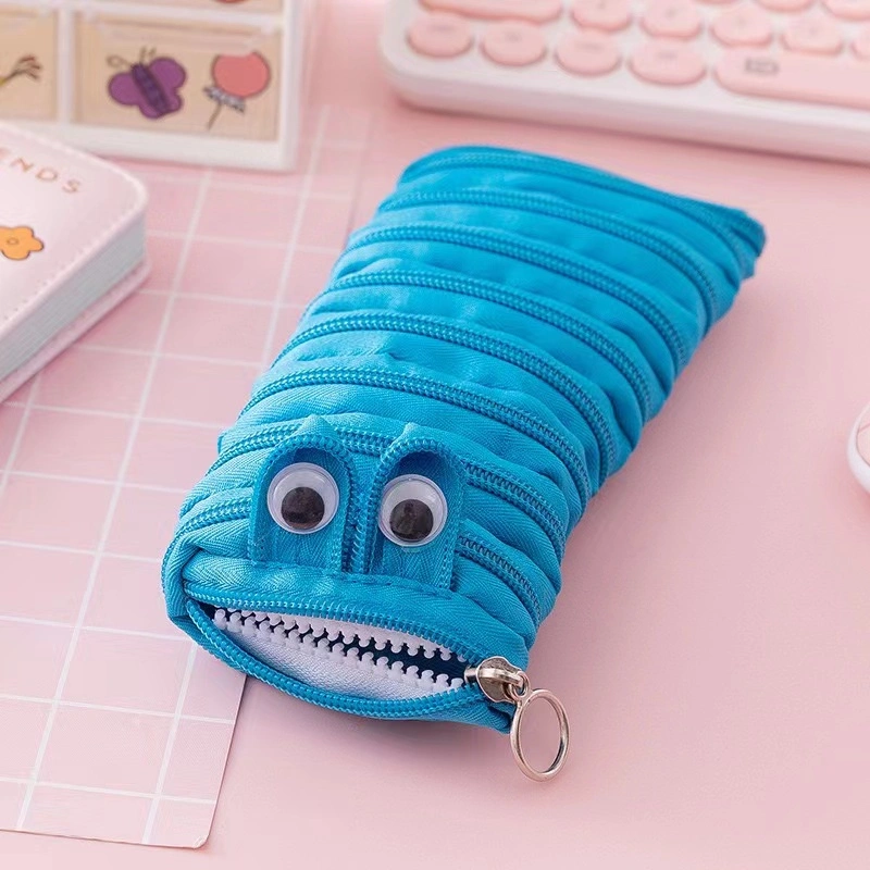 Ruunjoy Großhandel/Lieferant Cute Caterpillar Monster Zipper Bleistifttaschen Case Student Große Kapazität Kinder Bleistifttasche Schreibwaren Box