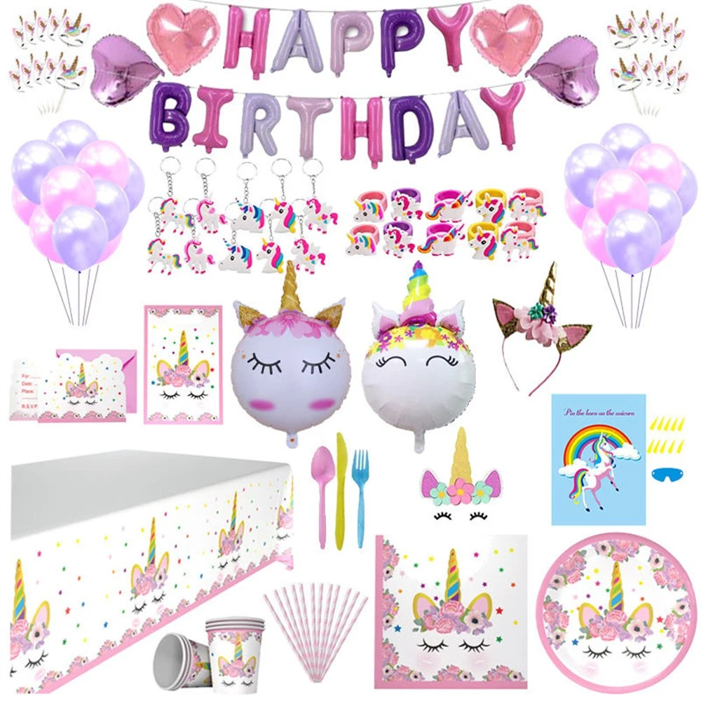 Unicorn Thème Enfants Fête Cadeau Tatouage Autocollant Tampons Décorations Fournitures de fête