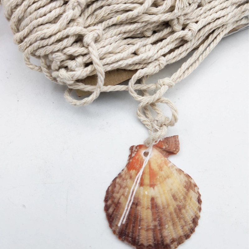 Beige Fishnet Ornament with Shells