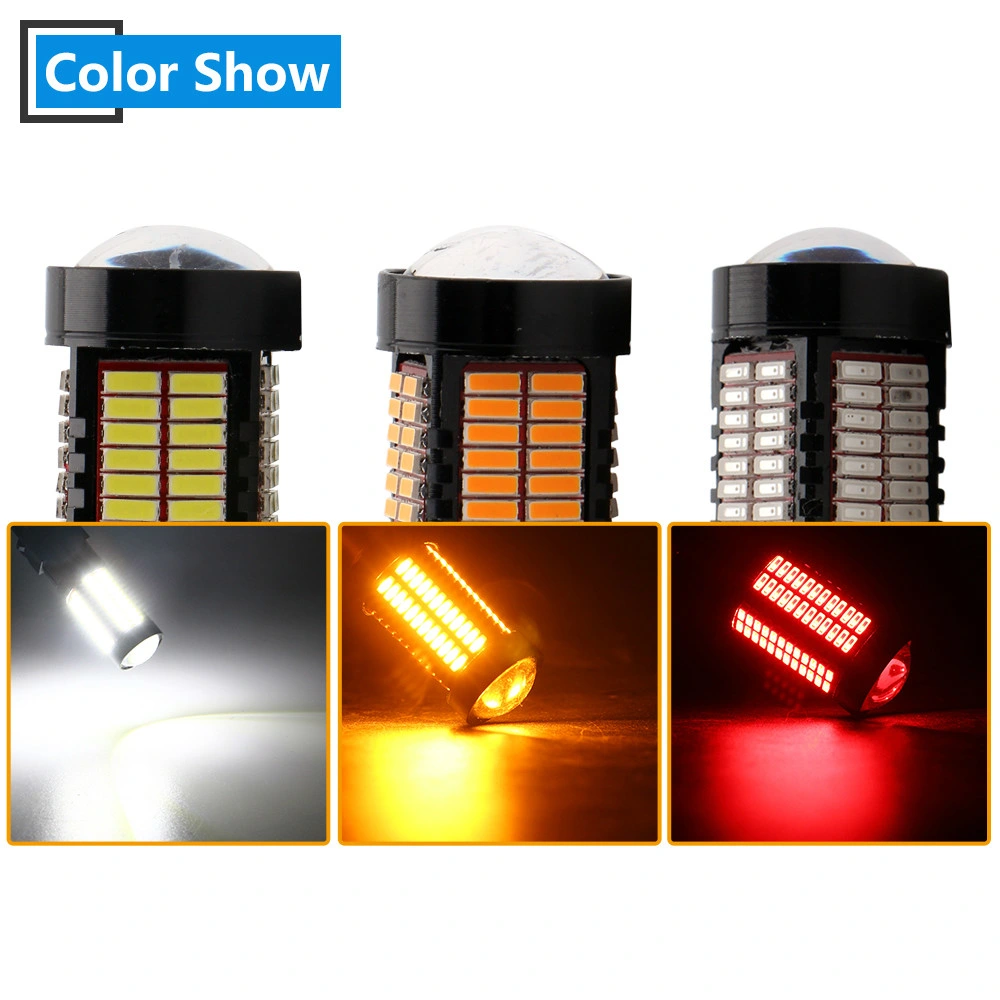 White Red Amber 106SMD 4014 LED Turn Signal Light Ba15s 1156 1157 3156 3157 T20 7440 7443 LED Bulb Auto Car Lamp