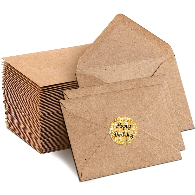 Custom Personalized Letter Kraft Paper Envelope for Card