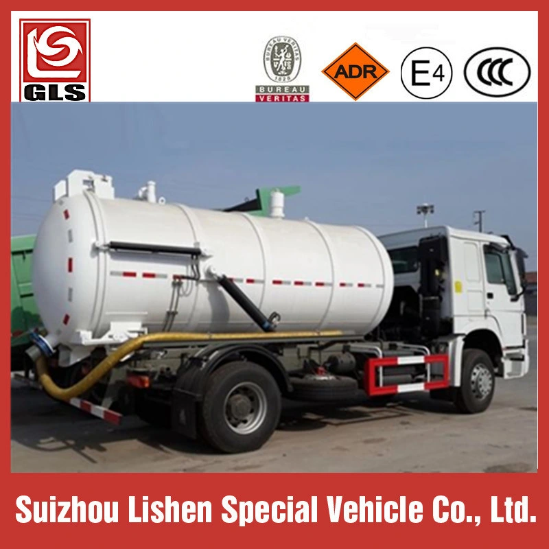 HOWO LHD/Rhd 12000 Liter Capacity Sewage Vacuum Suction Truck