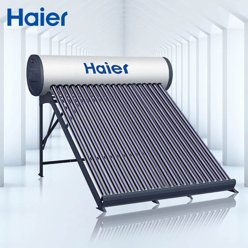 Tubo de vácuo eficiente e inteligente de qualidade Haier de 200 L sem pressão Sistema de aquecimento de água de energia solar