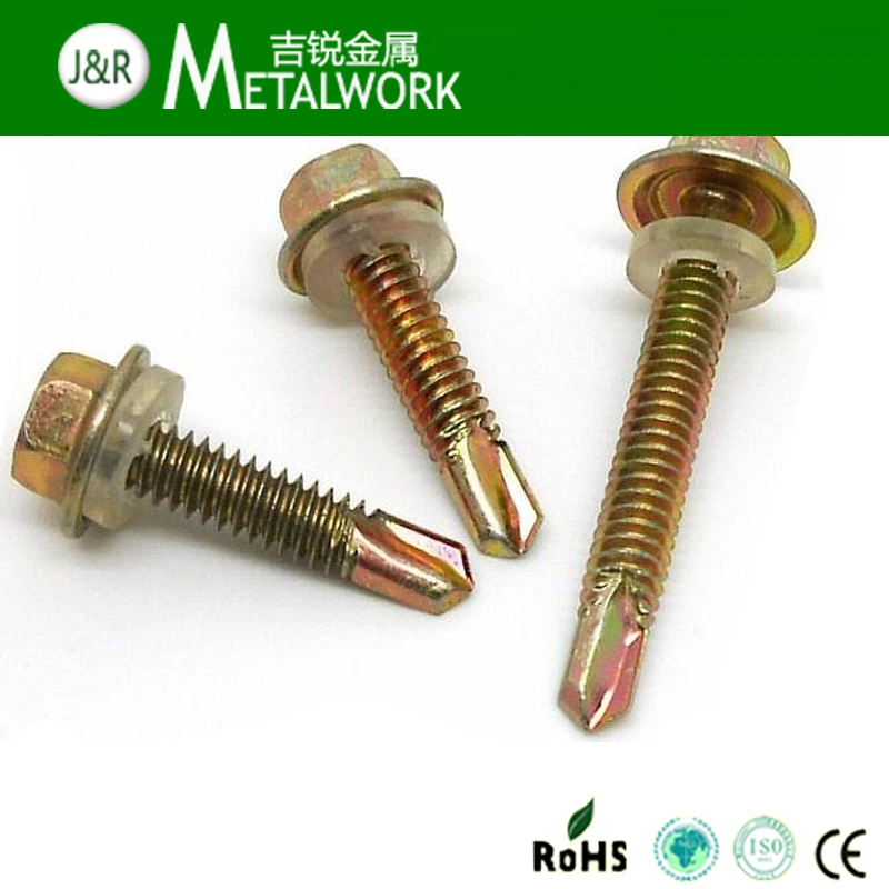 Hex Flange Head Roofing Screw with EPDM Washer