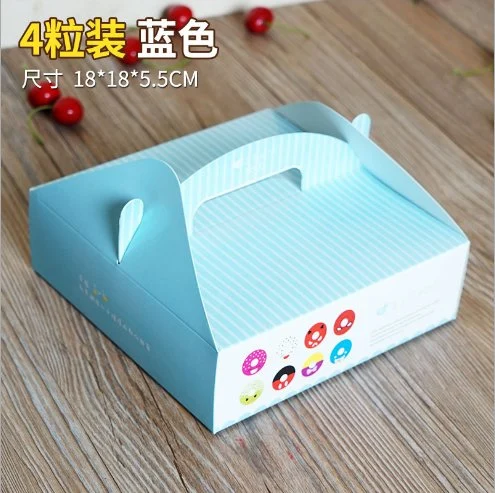 Wholesale/Supplier Customized Color Printing 4 PCS 6 PCS Donut Paper Package Print Egg Tart Pastry Cake Packing Custom Printed Donut Cardboard Boxes Baking Packaging