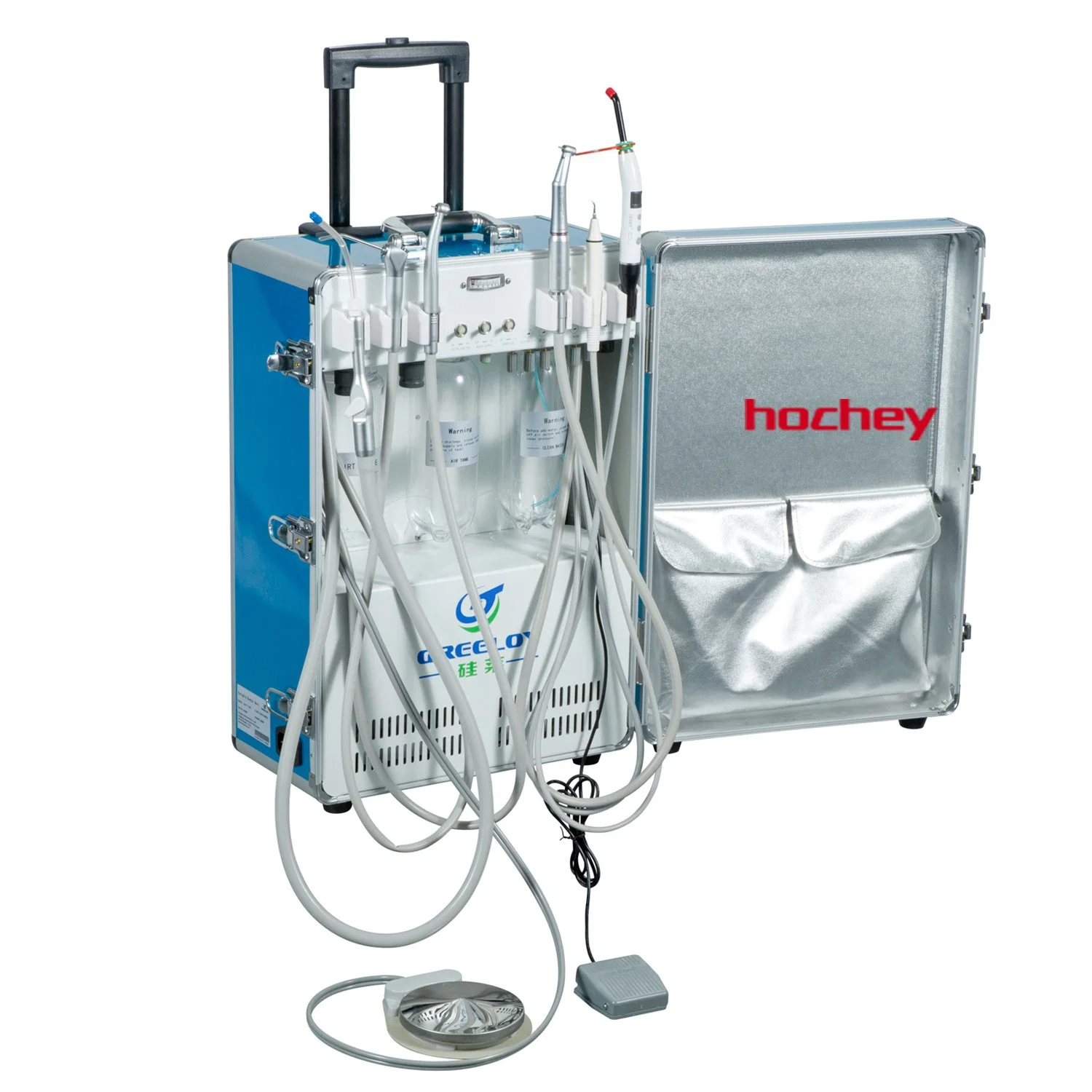 Hochey Medical equipamentos dentários dobrável e portátil Móvel Unidade Dentária equipamento médico dentista Cirurgia Clinica Utilizar Alimentação Bag mala