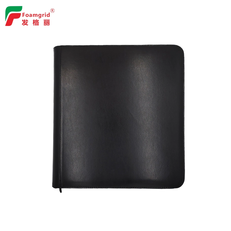 12 Pocket PU Leather Zipper Trading Card Binder