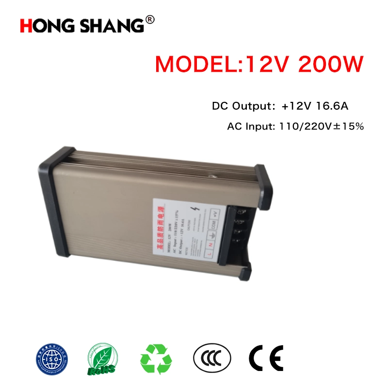 Waterproof Advertising Light Box Adapter AC110/220V DC+12V Transformer 16A Power Supply Switch Power Supply