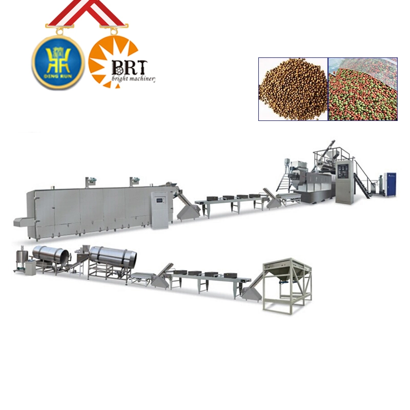 Pellet Pet Food Making Machines Animal Feed Extruder Device Floating Fish Feed Processing Line