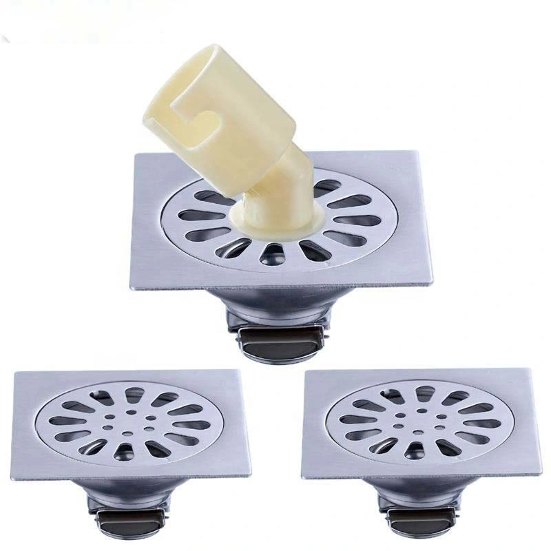 Good Quality Bathroom Cleaner 10X10cm Hair Catcher 4 Inches 304 Stainless Steel Floor Drain Water Seal for Bathroom