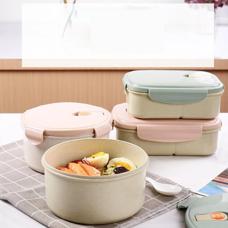 Round Wheat Straw Instant Noodles Student Lunch Box Instant Noodles Heated Microwave Oven